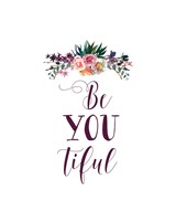BeYouTiful Dark Florals Fine Art Print