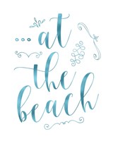 At the Beach - Blue Fine Art Print