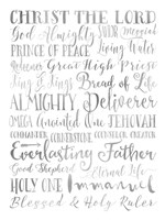 Silver Names of God Fine Art Print