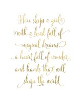 Here Sleeps a Girl Fine Art Print
