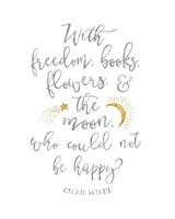 Oscar Wilde Freedom Quote Fine Art Print