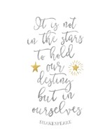 Shakespeare Destiny Quote Fine Art Print