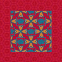 Lotus Tile Colored II Fine Art Print