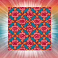 Lotus Tile Color I Fine Art Print