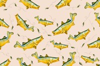 Wishin I Was Fishin Pattern Fine Art Print