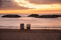 Sunset on The Beach II Fine Art Print