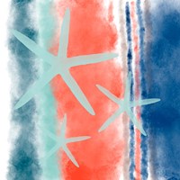 Starfish Stripes Framed Print