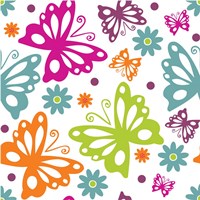 Butterflies and Blooms Lively II Fine Art Print