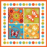 Butterflies and Blooms Playful X Fine Art Print