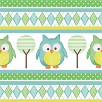 Hoot Blue IV Fine Art Print