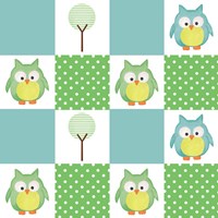 Hoot Blue VII Fine Art Print