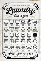Laundry Wash Guide Framed Print