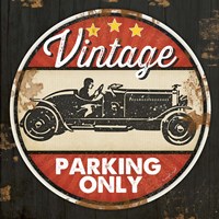 Vintage Parking Framed Print