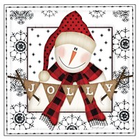 Snowman Snowflake Fine Art Print
