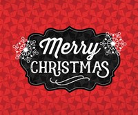 Merry Christmas (Black & Red) Fine Art Print