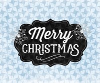Merry Christmas Blue Fine Art Print