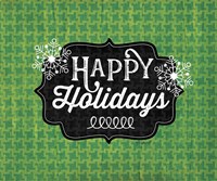 Happy Holidays - Green Fine Art Print