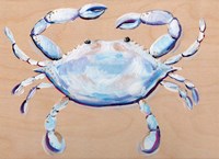 Blue and White Crab Fine Art Print