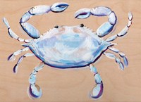Blue and White Crab Framed Print
