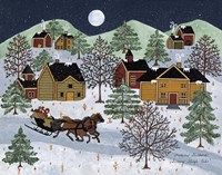 Snowy Sleigh Ride Fine Art Print