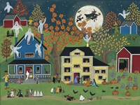 Halloween on Maple Street Fine Art Print