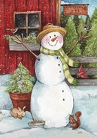 Snowman Tree Farm Fine Art Print
