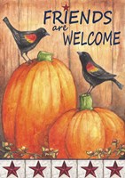 Pumpkin Blackbird Friends Welcome Fine Art Print