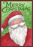 Merry Christmas Santa In Red Fine Art Print