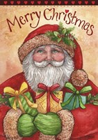 Santa With Presents Merry Christmas Fine Art Print