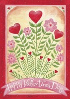 Valentines Day Happy Flowers Fine Art Print