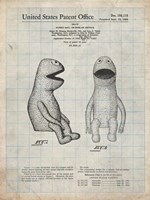 Puppet Doll Patent - Antique Grid Parchment Fine Art Print