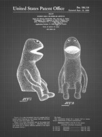 Puppet Doll Patent - Black Grid Fine Art Print