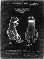 Puppet Doll Patent - Black Grunge Fine Art Print