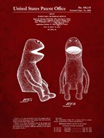 Puppet Doll Patent - Burgundy Fine Art Print