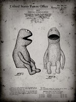 Puppet Doll Patent - Faded Grey Fine Art Print