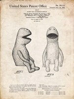 Puppet Doll Patent - Vintage Parchment Fine Art Print