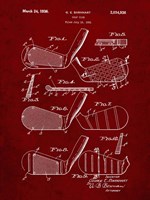 Golf Club Patent - Burgundy Fine Art Print