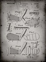 Golf Club Patent - Faded Grey Fine Art Print