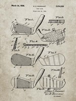 Golf Club Patent - Sandstone Fine Art Print
