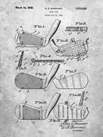 Golf Club Patent - Slate Fine Art Print
