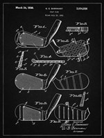 Golf Club Patent - Vintage Black Fine Art Print