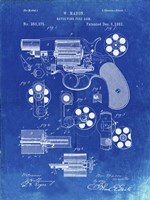 Revolving Fire Arm Patent - Faded Blueprint Fine Art Print