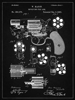 Revolving Fire Arm Patent - Vintage Black Fine Art Print
