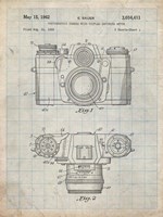 Photographic Camera With Coupled Exposure Meter Patent - Antique Grid Parchment Fine Art Print