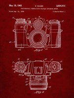 Photographic Camera With Coupled Exposure Meter Patent - Burgundy Fine Art Print
