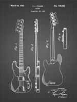 Guitar Patent - Black Grid Fine Art Print