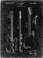 Guitar Patent - Black Grunge Fine Art Print