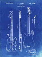 Guitar Patent - Faded Blueprint Fine Art Print