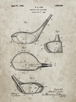 Metallic Golf Club Head Patent - Sandstone Fine Art Print