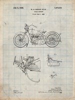 Cycle Support Patent - Antique Grid Parchment Fine Art Print